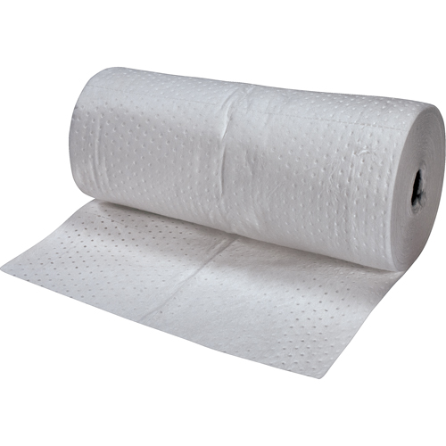 Premium Fine Fiber Sorbent Rolls, Mediumweight, 150' L x 30" W, 40 gal. Absorbancy Fastek
