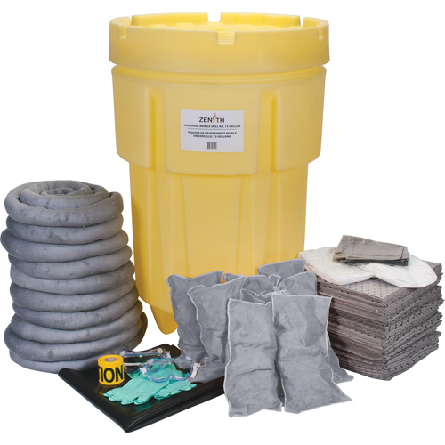 Shop Spill Kit, Universal, Drum, 95 US gal. Absorbancy Fastek