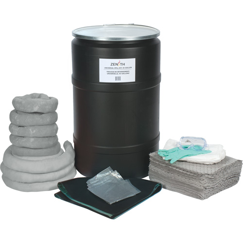 Spill Kit, Universal, Drum, 55 US gal. Absorbancy Fastek