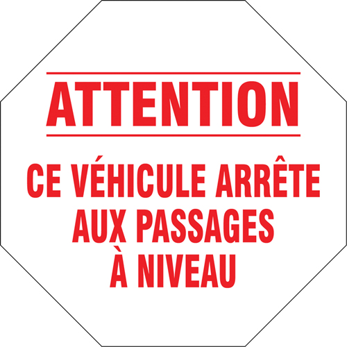 French Traffic Sign, Vinyl, 18" W x 18" H Fastek