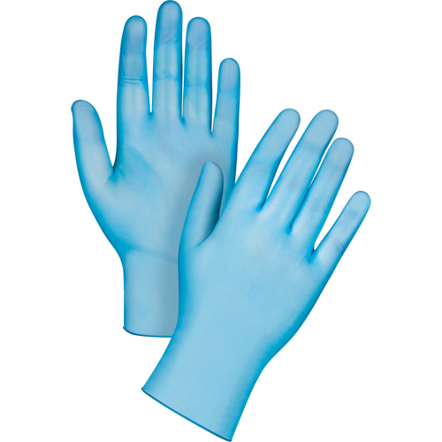 Medical-Grade Disposable Gloves, Small, Vinyl, 4.5-mil, Powder-Free, Blue, Class 2 Fastek