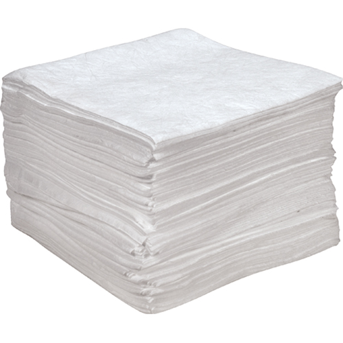 Premium Anti Static Sorbent Pads, Oil Only, 15" x 18", 25 gal. Absorbancy Fastek