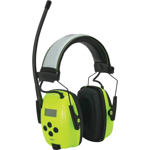 Howard Leight Sync Radio Hi-Visibility Earmuffs, Headband Style, 25 dB Fastek