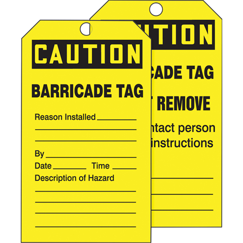 Tags By-The-Roll Safety Tags, Cardstock, 3" W x 6-1/4" H, English Fastek