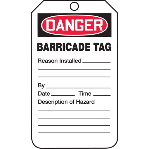 Safety Tags, Plastic, 3-1/4" W x 5-3/4" H, English Fastek