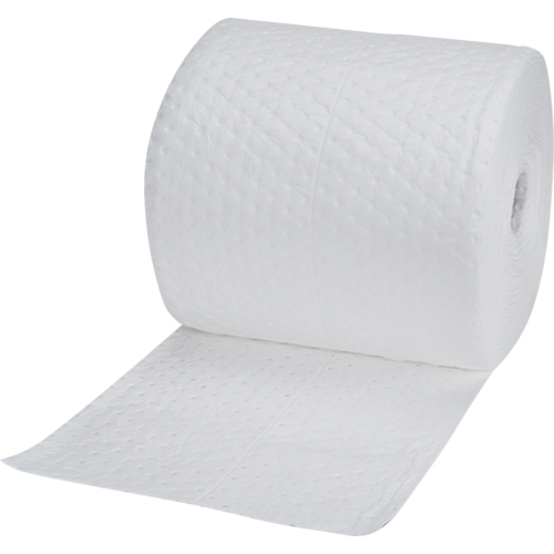 Industrial-Grade Fine Fibre Sorbent Rolls, Heavyweight, 150' L x 15" W, 35 Gal. Absorbancy Fastek