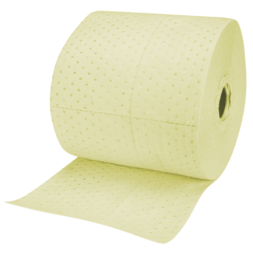 Industrial-Grade Fine Fibre Sorbent Rolls, Heavyweight, 150' L x 15" W, 35 Gal. Absorbancy Fastek