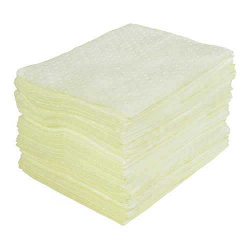 Premium Laminated (SMS) Sorbent Pads, Hazmat, 15" x 17", 30 gal. Absorbancy Fastek