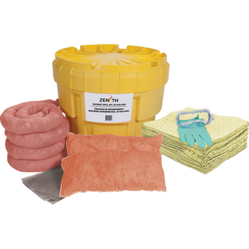 Trousse de lutte contre les d&eacute;versements, Mati&egrave;res dangereuses, Overpack/Baril de r&eacute;cup&eacute;ration, Absorbance de 20 gal. US Fastek