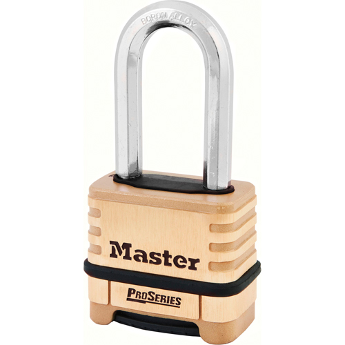 Cadenas &agrave; combinaison ProSeries, Argent, Rev&ecirc;tement en laiton, Largeur de 2-1/4" Fastek