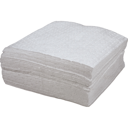Premium Bonded Sorbent Pads, Oil Only, 15" x 18", 30 gal. Absorbancy Fastek