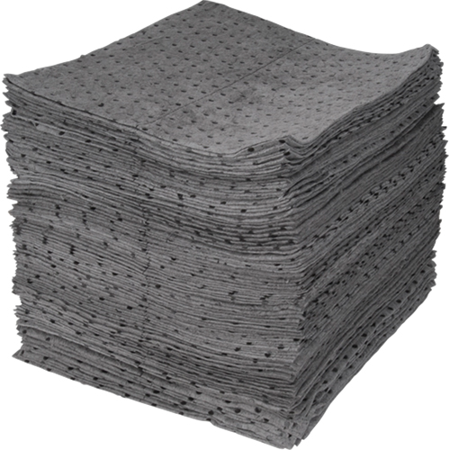 Premium Bonded Sorbent Pads, Universal, 15" x 17", 30 gal. Absorbancy Fastek