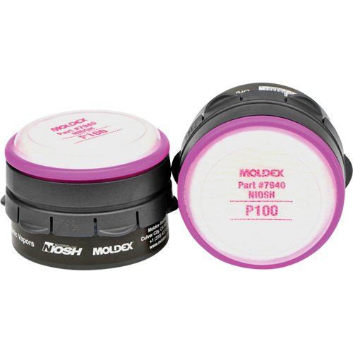 Cartouches pour respirateur, Combinaison cartouche et filtre contre les particules pour gaz/vapeurs/Cartouche gaz/vapeur, Vapeurs organiques/P100 Fastek