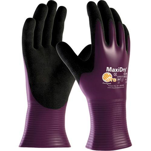 ATG MaxiDry&reg; 56-426 Gloves, 7/Small, Nitrile Coating, 15 Gauge, Nylon Shell Fastek