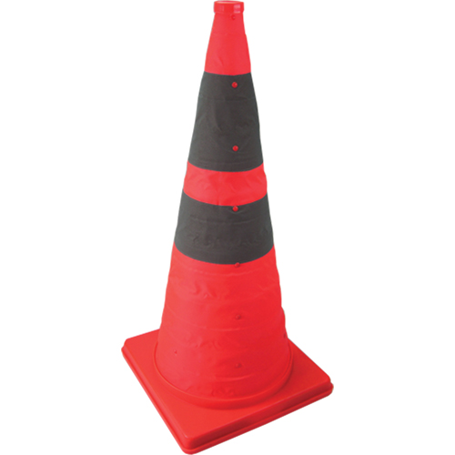 Collapsible Lighted Cone, 28" H, Orange Fastek