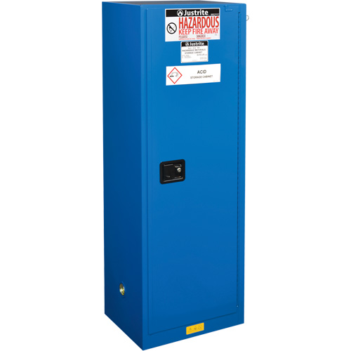 Sure-Grip&reg; Ex Hazardous Material Slimline Safety Cabinets, 22 gal., 23.25" x 65" x 18" Fastek