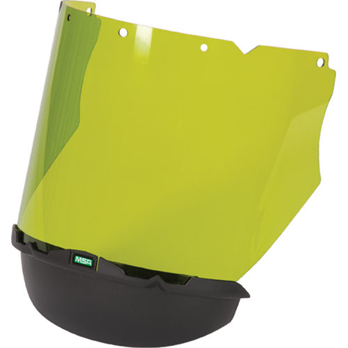 V-Gard&reg; Visor with Chin Protector for Arc Flash Application, Polycarbonate, Green Tint Fastek
