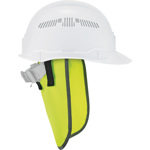 GloWear 8006 Hardhat Neck Shade, High-Visibility Lime Green Fastek