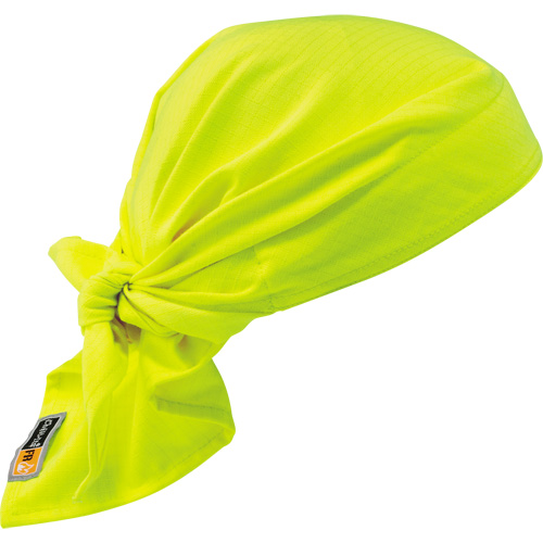 Chill-Its&reg; 6710FR FR Cooling Triangle Hat, High Visibility Lime-Yellow Fastek