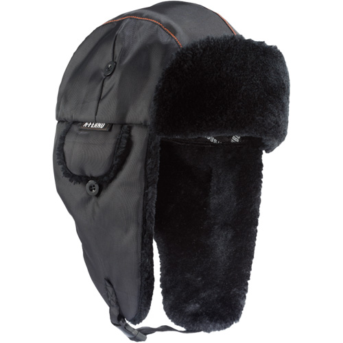 N-Ferno&reg; 6802 Classic Trapper Hat, Synthetic Fur Lining, Medium/Small, Black Fastek