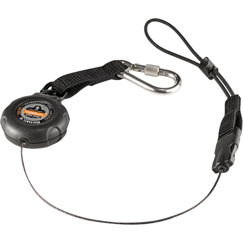 Longe porte-outils Squids 3001, R&eacute;tractable, Mousqueton/boucle Fastek