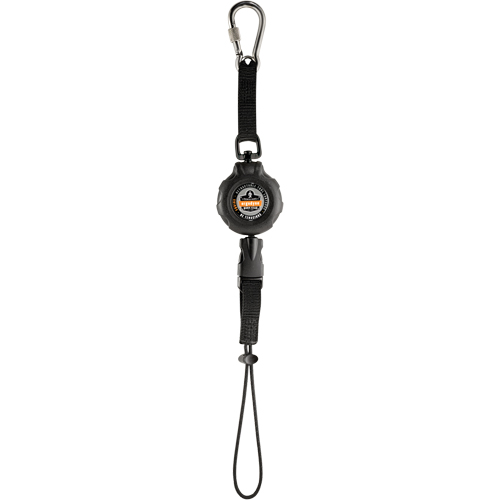 Longe porte-outils Squids 3001, R&eacute;tractable, Mousqueton/boucle Fastek