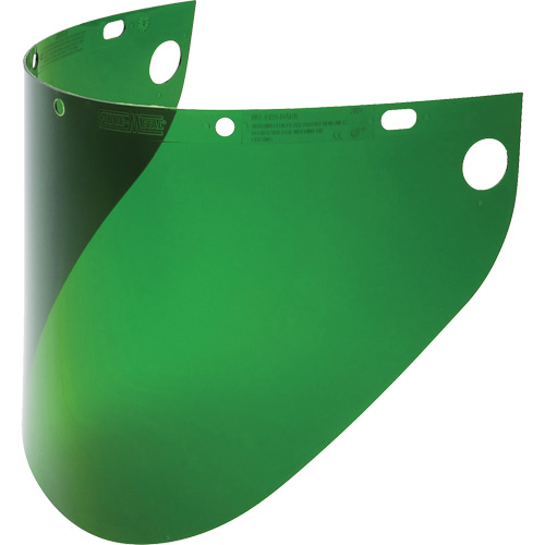 Fibre-Metal&reg; Extended View Faceshield Visor, Propionate, Green Tint Fastek