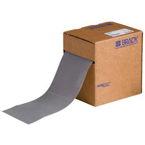 ToughStripe&reg; Floor Marking Tape, 4" x 100', Polyester, Grey Fastek
