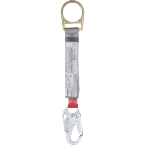 PRO Rope Shock-Absorber, 1.5', Snap Hook/Carabiner Center, Snap Hook Leg Ends, Nylon Fastek