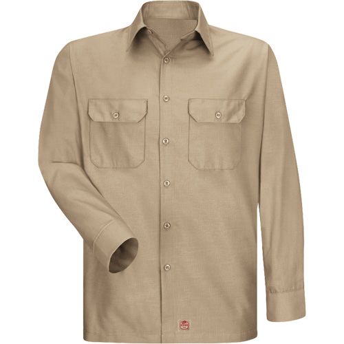 Long Sleeve Ripstop Shirt, Men's, 3X-Large, Khaki Fastek