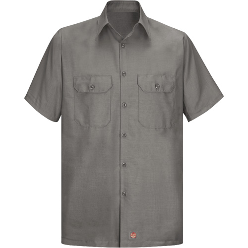 Short Sleeve Ripstop Shirt, Men's, 3X-Large, Grey Fastek