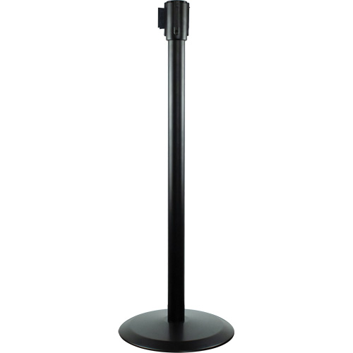 Slimline TensaBarrier&reg; Receiver Post, 38" High, Black Fastek