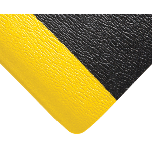 Tapis Deluxe Soft Step No 444, Rugueux, 3' x 5' x 5/8", Noir/Jaune, &eacute;ponge en PVC Fastek