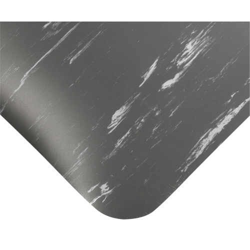 Tile-Top Select Anti-Microbial Mats No.494, Smooth, 4' x 10' x 1/2", Charcoal, PVC Fastek