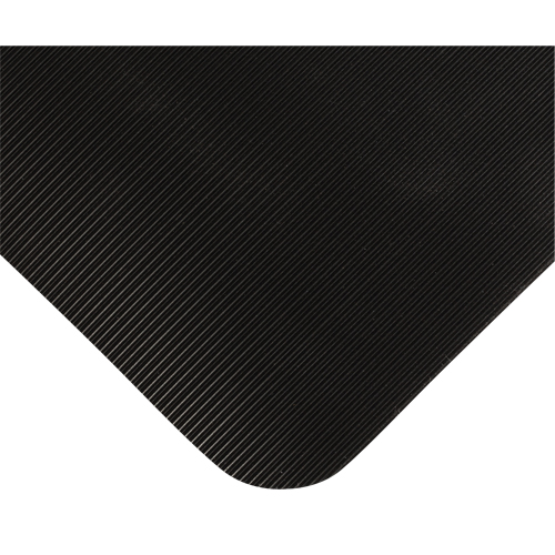 Double Duty Switchboard Mats No.720, Corrugated, 3' x 10' x 5/8", Black, PVC Fastek