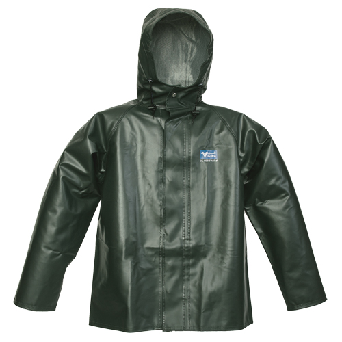Manteau de pluie Journeyman r&eacute;sistant aux produits chimiques, 2T-Grand, Vert, Polyester/PVC Fastek