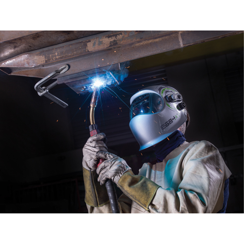 e684 Welding Helmets, 3.94" L x 1.97" W View Area, 4/5 - 13 Shade Range, Silver Fastek