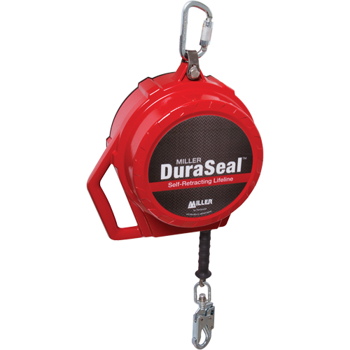 Cordage de s&eacute;curit&eacute; autor&eacute;tractable Miller DuraSeal, 50', Acier inoxydable, Pivotant Fastek