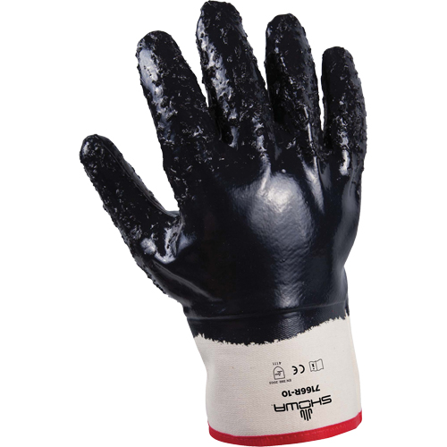 7166R Rough Grip Gloves, 10/X-Large, Foam Nitrile Coating, Jersey/Cotton Shell Fastek