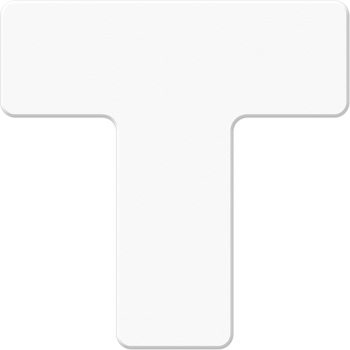 Marqueurs all&eacute;g&eacute;e/5S Armor Stripe, T, 6" lo x 6" la, Blanc, Plastique Fastek