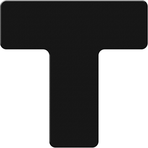 Marqueurs all&eacute;g&eacute;e/5S Armor Stripe, T, 6" lo x 6" la, Noir, Plastique Fastek