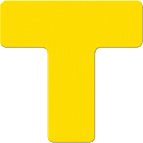 Marqueurs all&eacute;g&eacute;e/5S Armor Stripe, T, 6" lo x 6" la, Jaune, Plastique Fastek