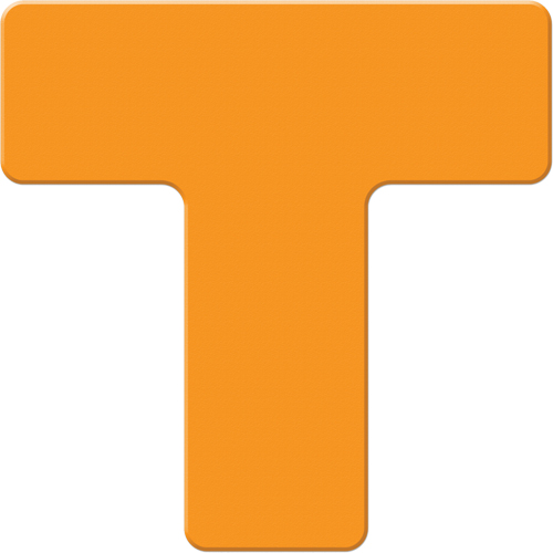 Marqueurs all&eacute;g&eacute;e/5S Armor Stripe, T, 6" lo x 6" la, Orange, Plastique Fastek