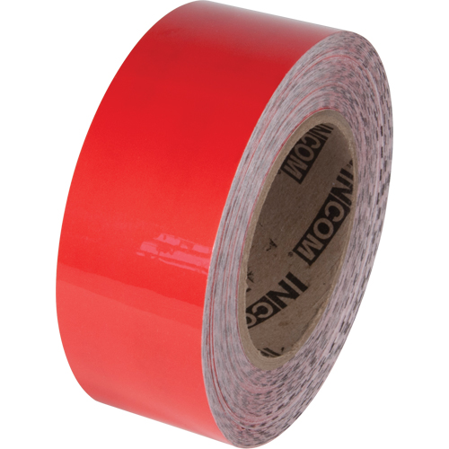 Ruban de marquage pour plancher Tuff Mark, 3" x 100', Polyester, Rouge Fastek