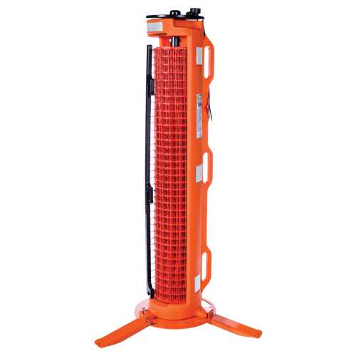 3-Legged Barrier, 50' L, Plastic, Orange Fastek