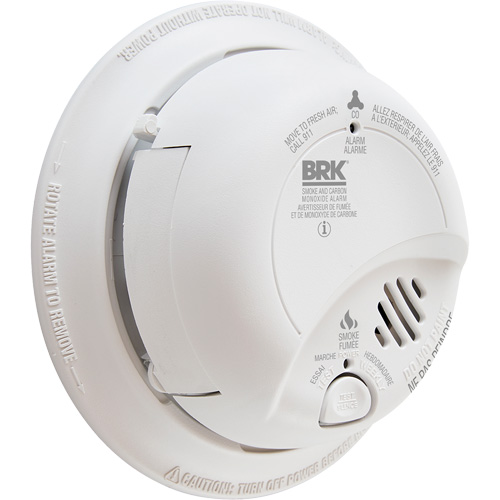 Ionization Smoke & Carbon Monoxide Combination Alarm, Battery Operated/Hardwired Fastek