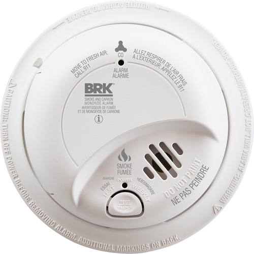 Ionization Smoke & Carbon Monoxide Combination Alarm, Battery Operated/Hardwired Fastek