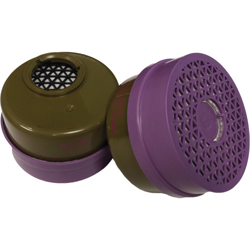 Cartouche pour respirateur, Cartouche gaz/vapeur, Gaz multiples/Vapeur organique/Filtre P100 Fastek