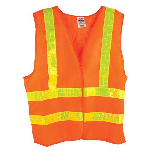 Dynamic Traffic Vest, High Visibility Orange, Medium, Polyester Fastek