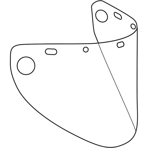 &eacute;cran facial form&eacute; Dynamic, Copolyester/PETG, Teinte Transparent Fastek
